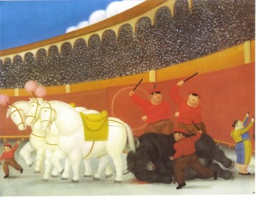 Fernando Botero Painting - Arrastra a Fernando Botero